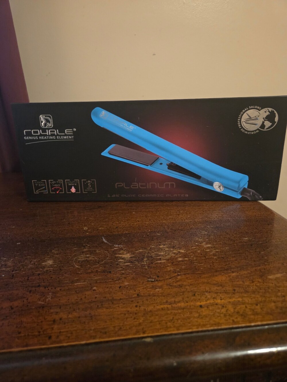 Blue 1.25" Ceramic Hair Straightener - Platinum Series